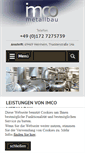 Mobile Screenshot of imco-metallbau.de