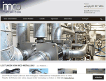 Tablet Screenshot of imco-metallbau.de